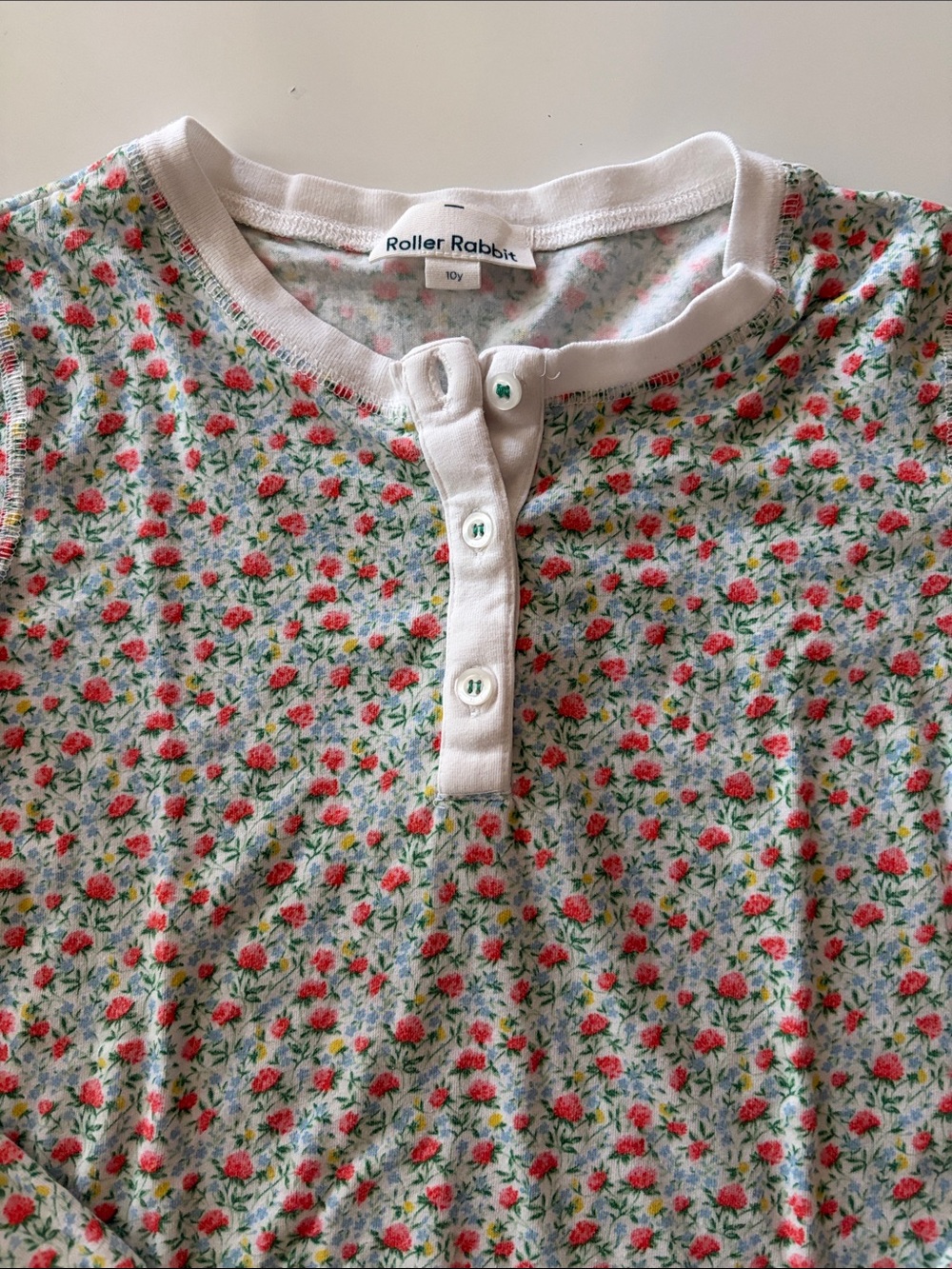 EUC Roller Rabbit Liberty Print Ditsy Floral Girls Pajama Set 10
